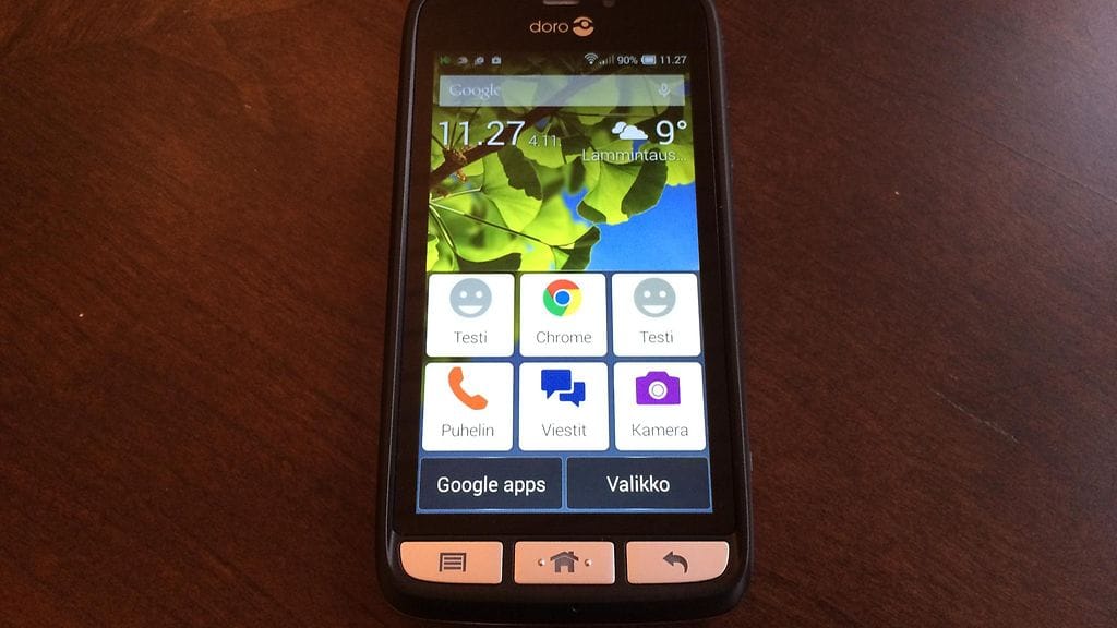 Doro Liberto 820 on helppokäyttöinen Android-älypuhelin. Käyttöjärjestelmää on muokattu voimakkaasti ikäihmisten käyttöä ajatellen.