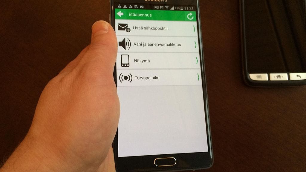 My Doro Manager -sovellus Samsung Galaxy Note 4-puhelimessa