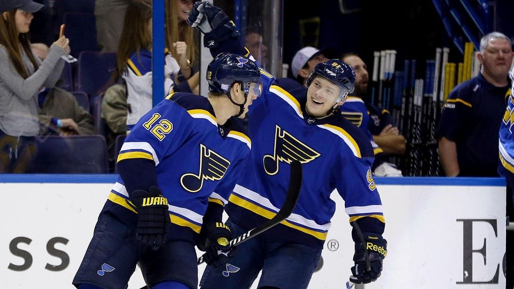 Jori Lehterä ja Vladimir Tarasenko löytävät toisensa kaukalossa loistavasti.