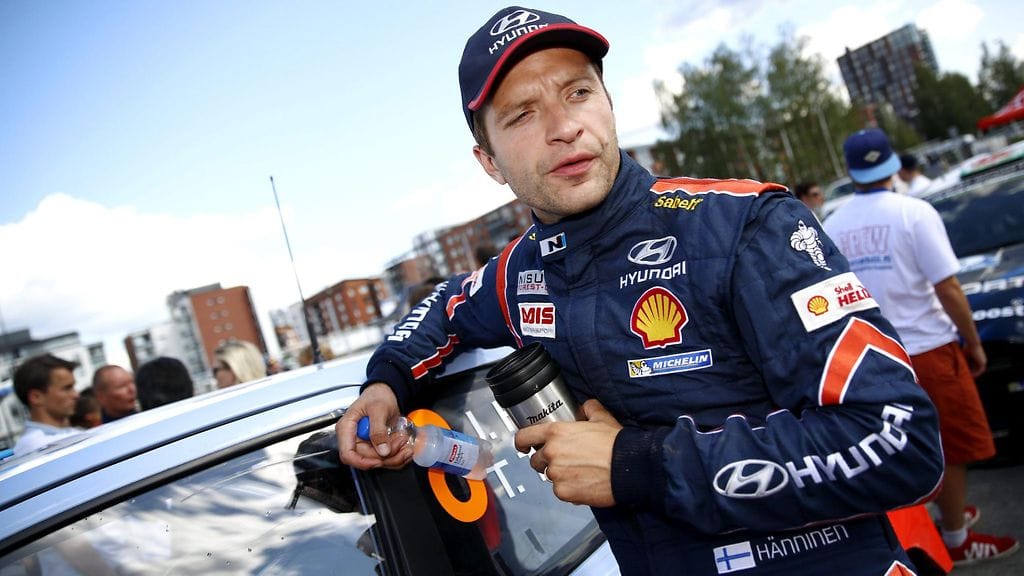 Juho Hänninen Suomen MM-rallissa elokuussa.