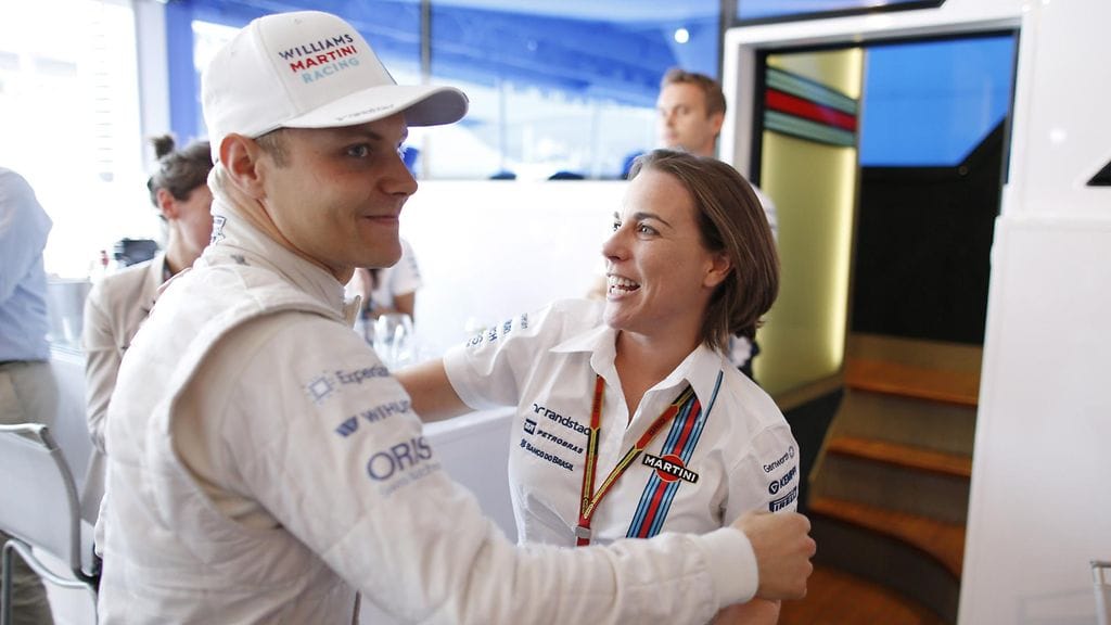 Valtteri Bottas ja Claire Williams.