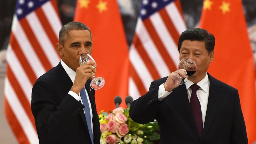 Yhdysvaltain presidentti Barack Obama ja Kiinan presidentti Xi Jinping Pekingissä pari vuotta sitten.