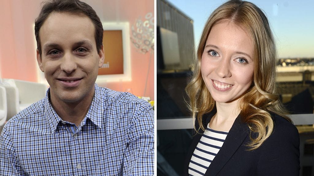 Huomenta Suomen juontajat Jesse Kamras ja Nina Rahkola