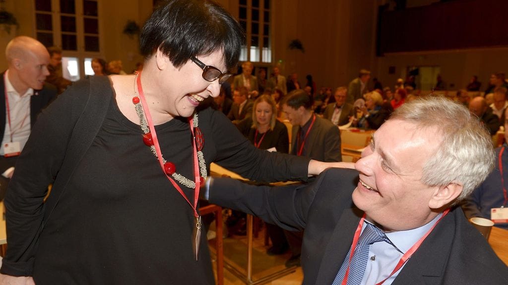 Arkistokuvassa Tarja Filatov ja Antti Rinne