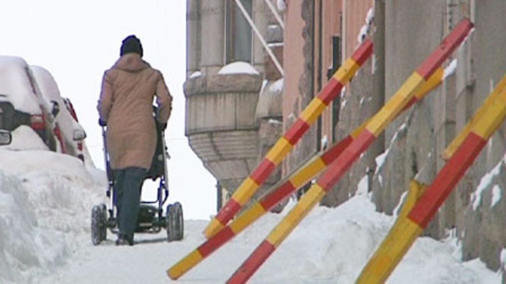 Paljon lunta Helsingissä helmikuussa 2009.
