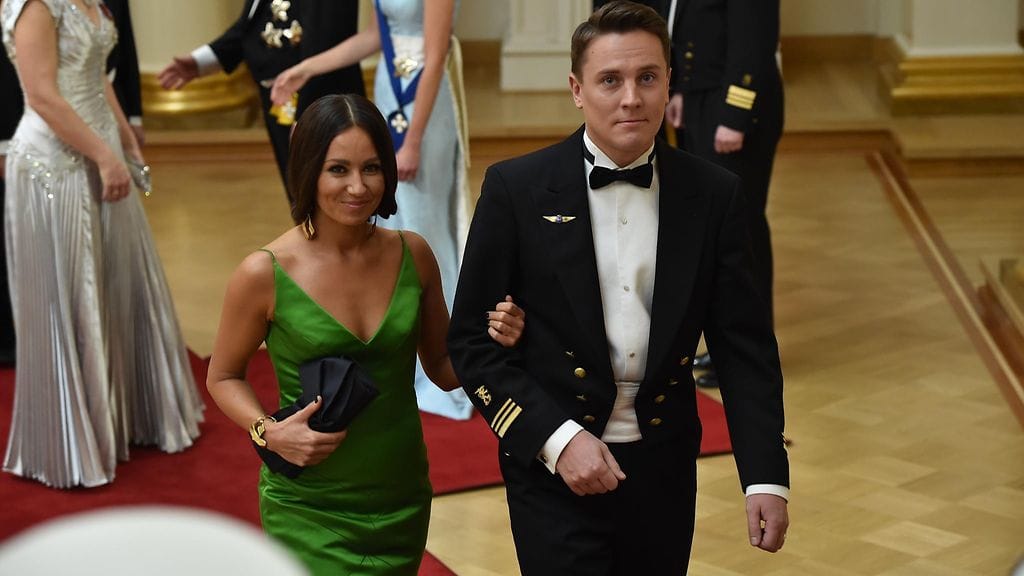 Jaana Pelkonen ja Niko Aho Linnan juhlissa 2014.