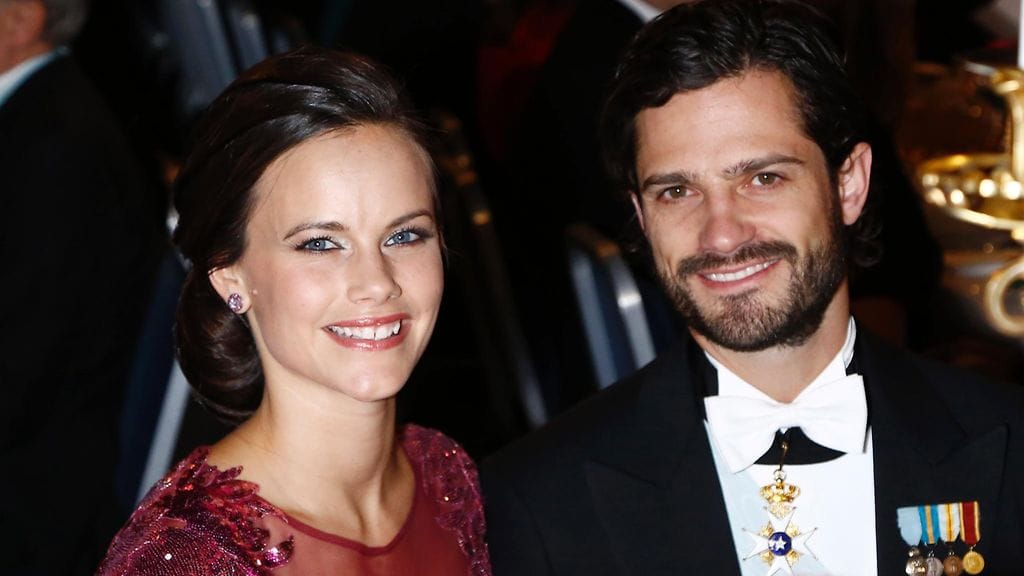 Sofia ja Carl Philip Nobel-gaalassa.