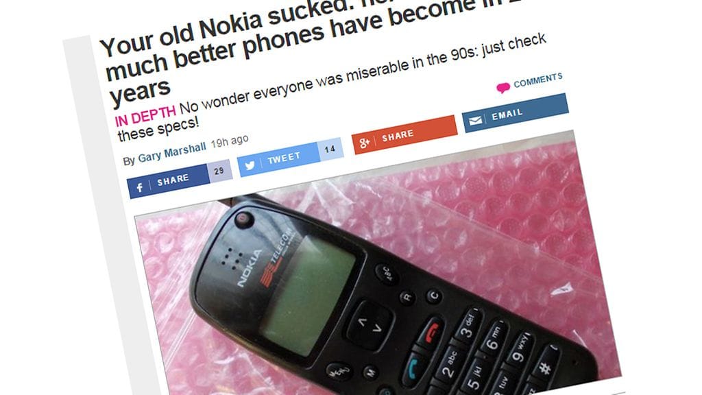 Kuvakaappaus Techradar-sivustolta