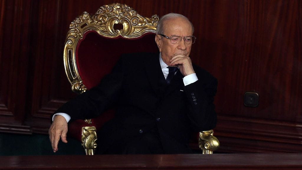 92-vuotias Beji Caid Essebsi oli Tunisian ensimmäinen demokraattisesti valittu presidentti.