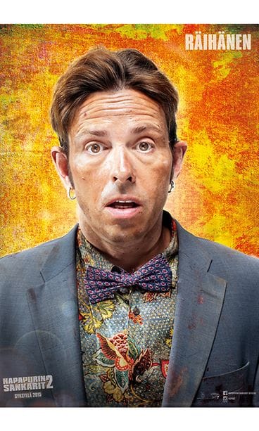 Timo Lavikainen Räihäsen roolissa Napapiirin sankarit 2 -elokuvassa.