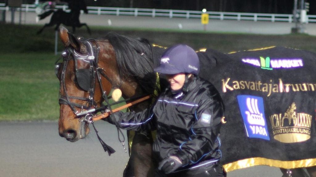 Moonlight Lovea juhlittiin sekä 3- että 4-vuotiaiden tammojen Kasvattajakruunun voittajana. Arkistokuva.