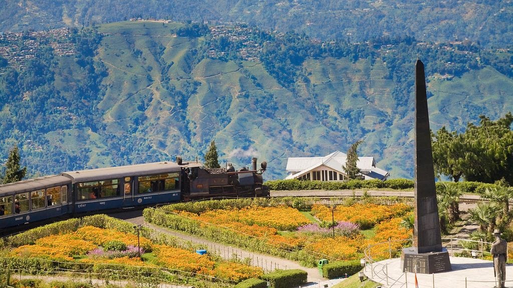 Steam train known as the Toy Train of the Darjeeling Himalayan Railway listed as a World Heritage Site,