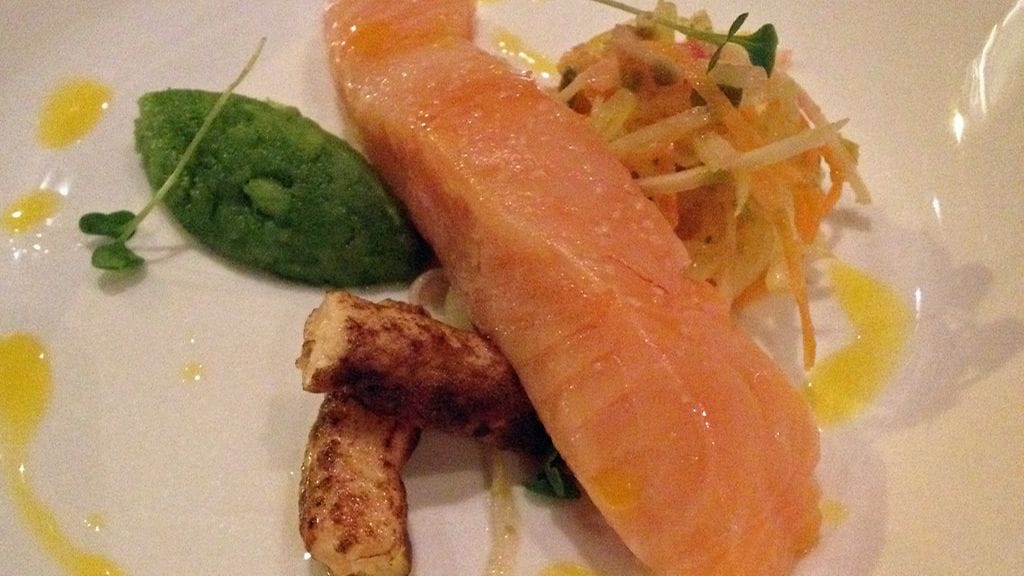 Spis-ravintolan lohiannos tammikuulta 2015.