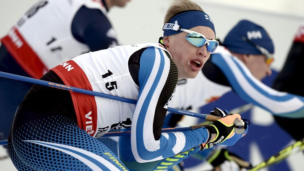 Iivo Niskanen Falunin MM-hiihdoissa lauantaina.