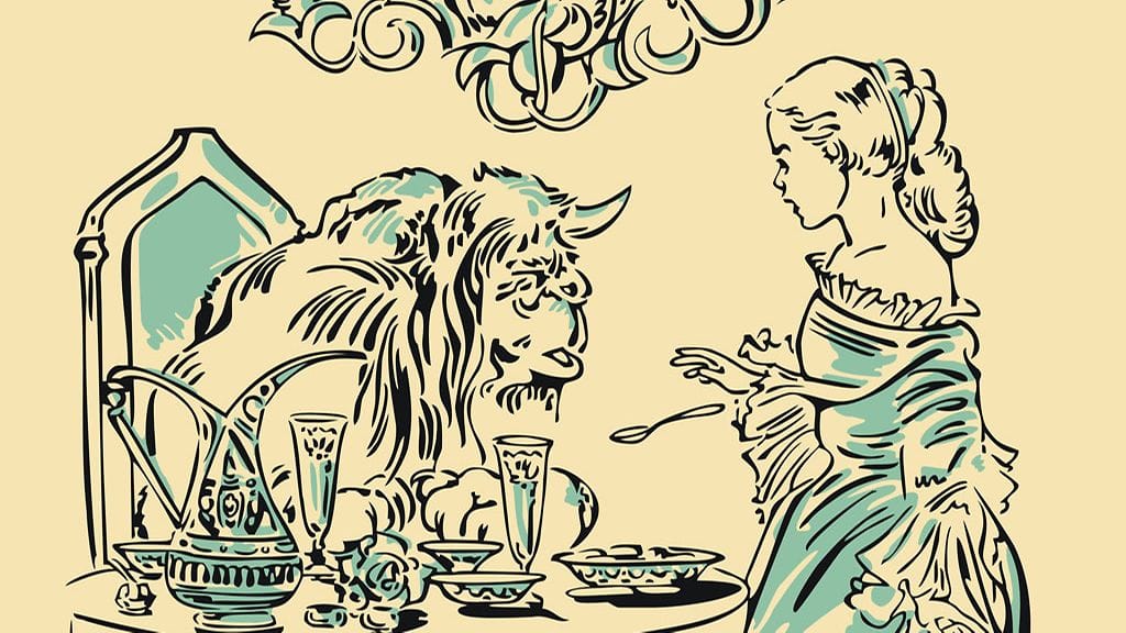 Satukirjan kuvitusta.