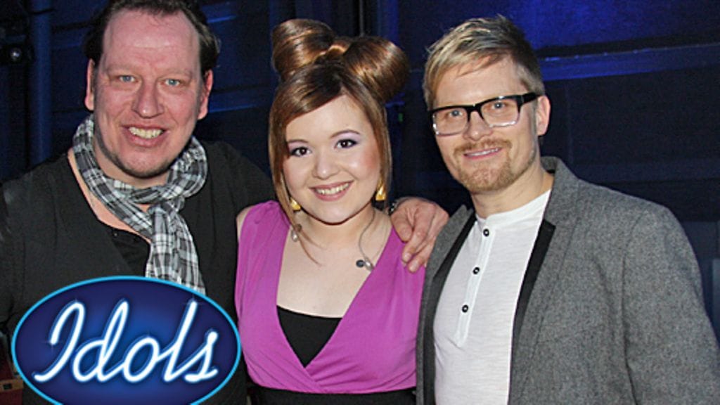 Idols-finalisti Diandra Flores sekä Käsityöläiset-yhtyeen Anssi Häkkinen ja Mica Ikonen.