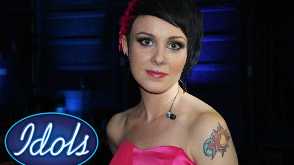 Susanna Erkinheimo Idolsin kahdeksannen finaalin jälkeen.