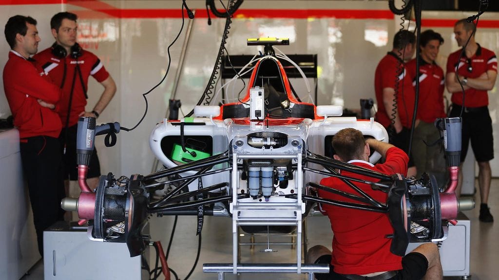 Manor ei saanut autoaan radalle Australiassa.