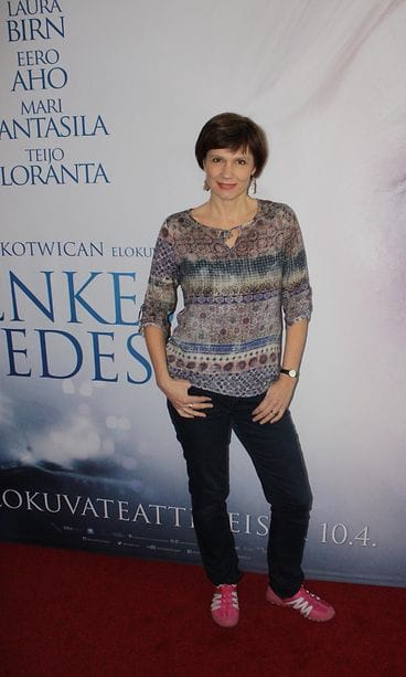 Näyttelijä Mari Rantasila Henkesi edestä -elokuvan lehdistötilaisuudessa 24.3.2015. (1)