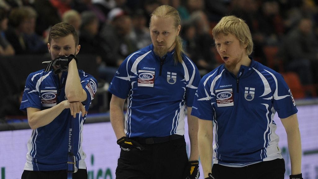 Kasper Hakunti, Aku Kauste ja Janne Pitko MM-kisoissa.