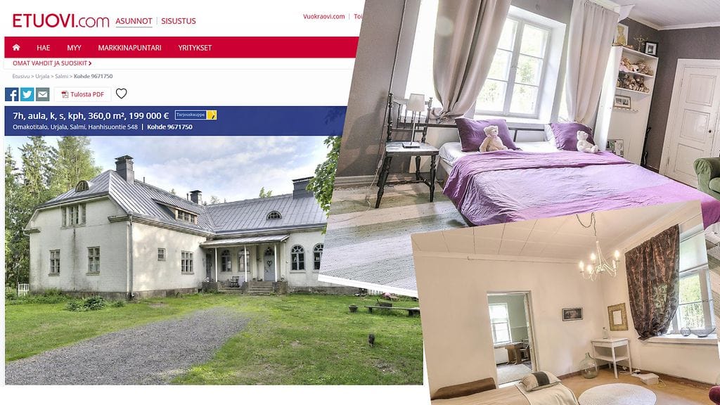 Kuvakaappaus Etuovi.comista.