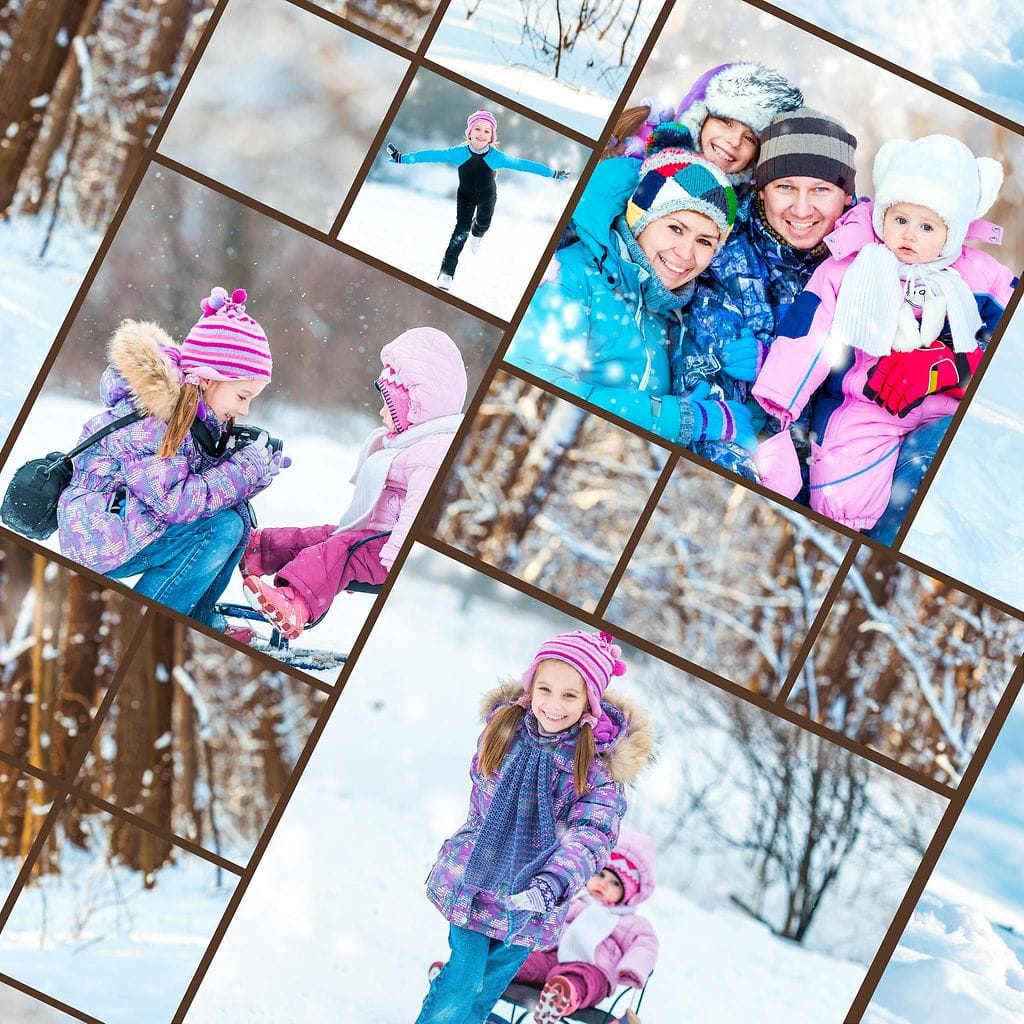 Kollaasi perhekuvista (2)