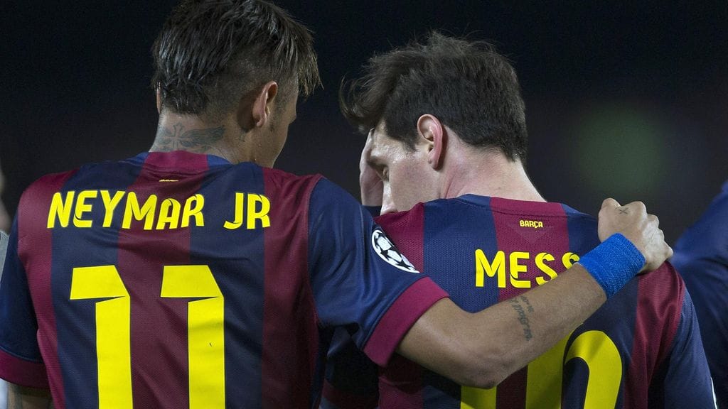 Neymar ja Lionel Messi ehtivät viettää neljä vuotta yhdessä Barcelonassa.