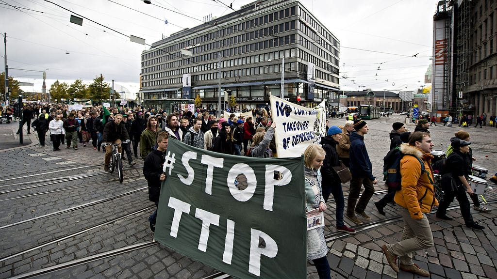 TTIP-vapaakauppasopimusta on vastustettu Suomessakin.