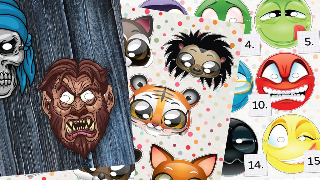 Vappunaamarin avulla lapsi muuttuu naamiaisissa yhdeksi hauskoista olennoista tai eläimistä.