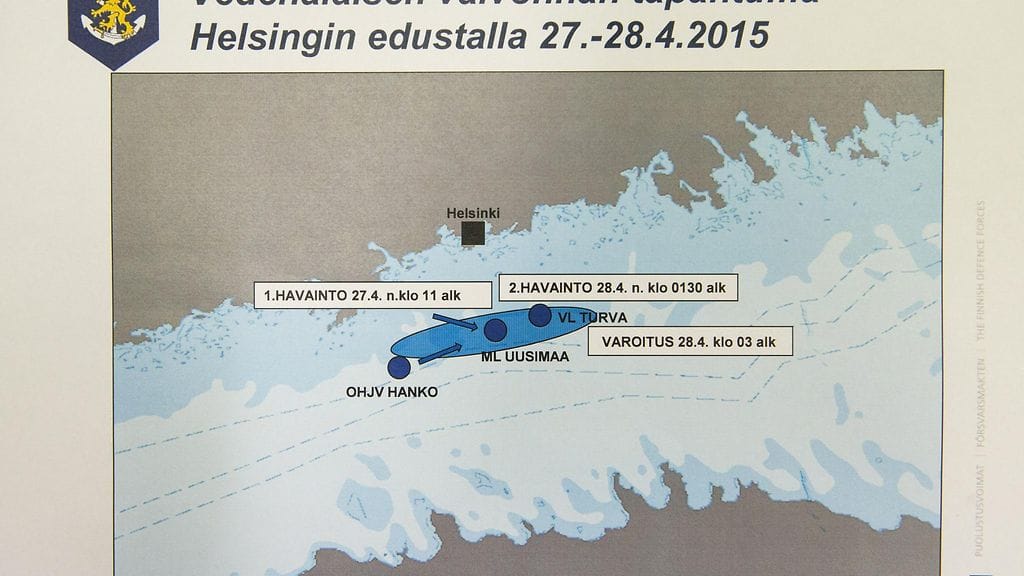 kartta puolustusvoimat sukellusvenejahti havainto