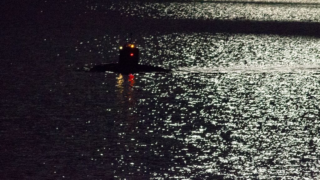 Sukellusvene Suomenlahdella. Lukijan kuva.