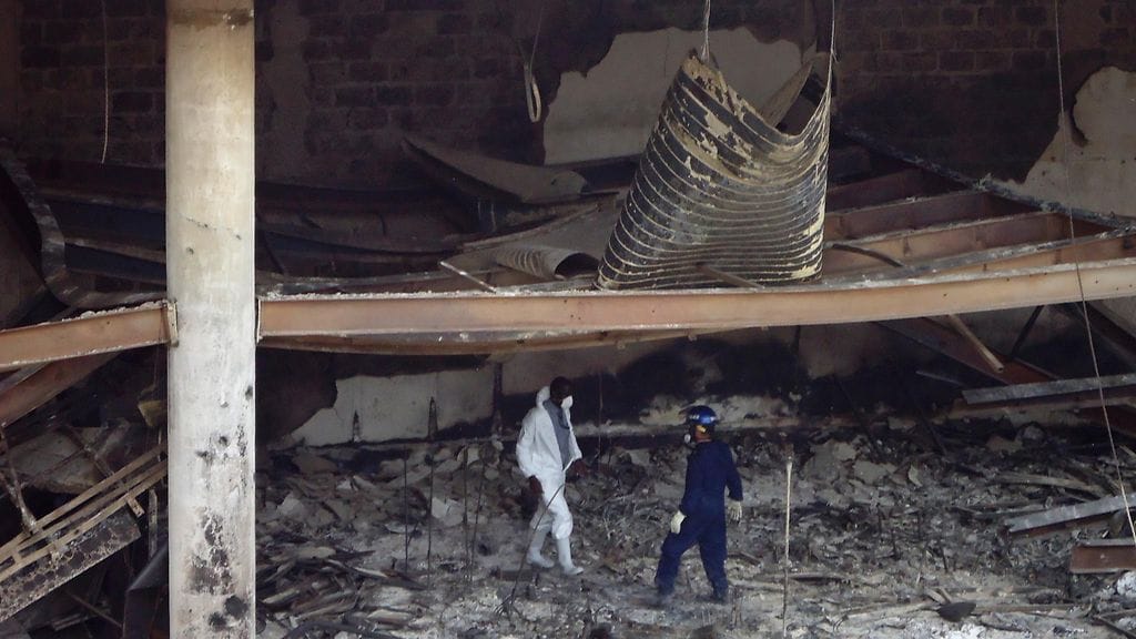 Westgaten ostoskeskus Nairobissa tuhoutui pahoin vuoden 2013 syyskuussa.