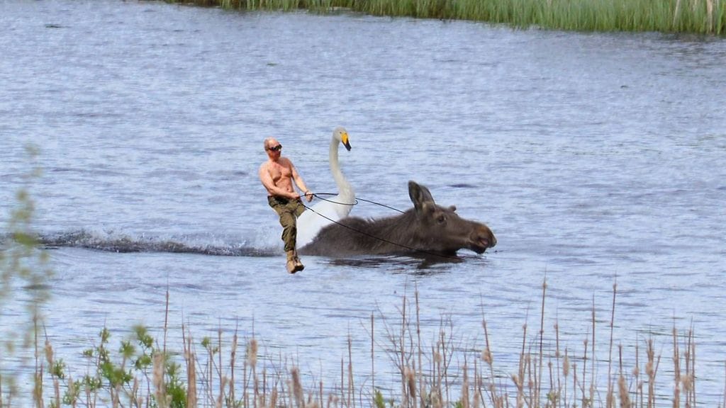 Krista Jäntti ja paidaton Putin