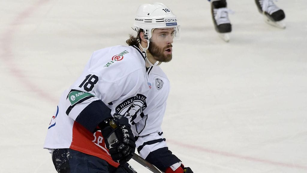 Ville Leino Medvescak Zagrebin paidassa viime tammikuussa.