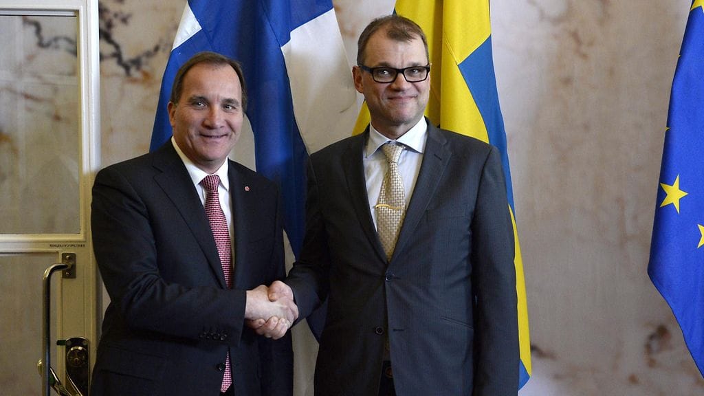 Pääministerit Stefan Löfven ja Juha Sipilä Tukholmassa viime kesäkuussa.