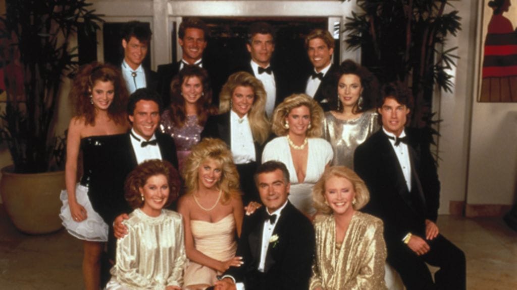 Kauniit ja rohkeat -näyttelijät vuonna 1987. Kuva: MTV3.
