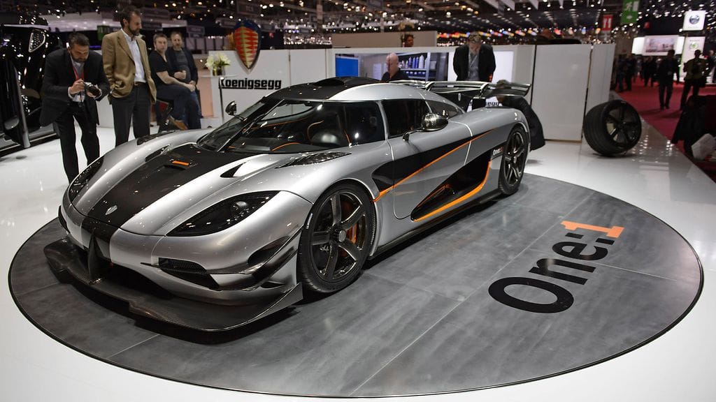 Koenigsegg One:1 Geneven autonäyttelyssä 4. maaliskuuta 2014.