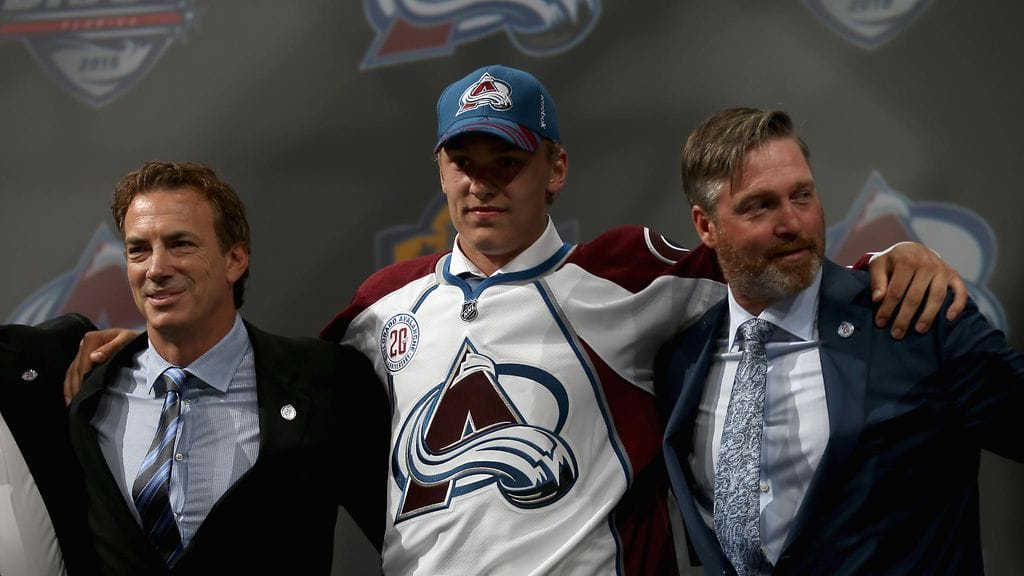 Joe Sakic, Mikko Rantanen ja Patrick Roy