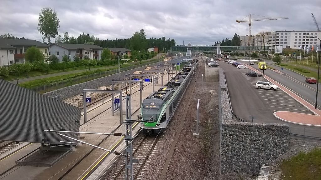 Kuvituskuvaa Vantaan Leinelän asemalta.