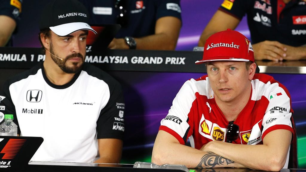 Kimi Räikkönen ja Fernando Alonso