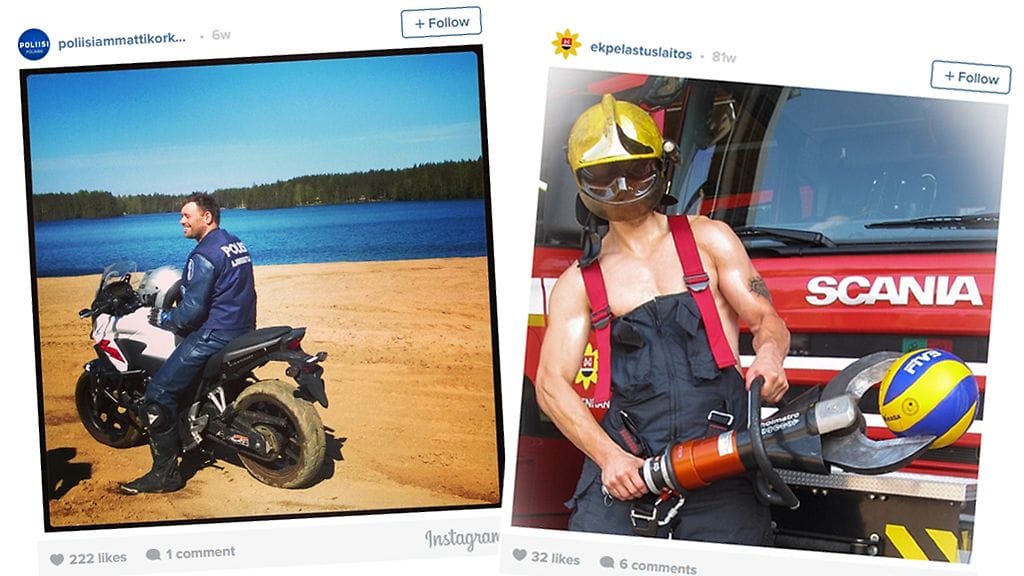 Kuvakaappaukset Instagramista.