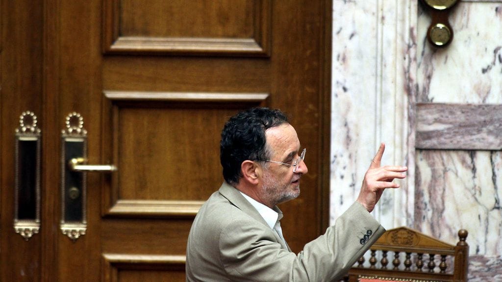 Panagiotis Lafazanis on uuden puolueen puheenjohtaja.