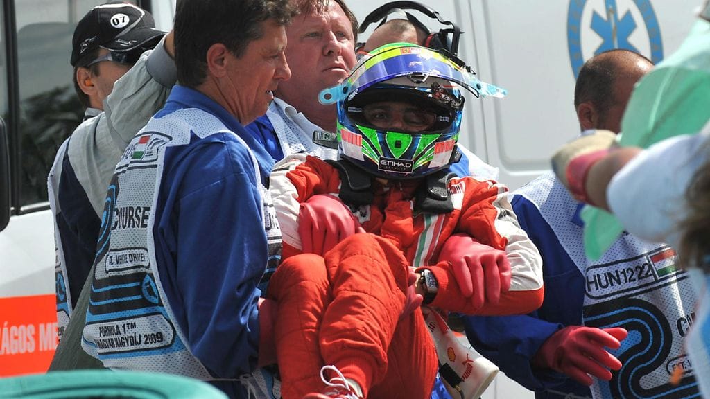 Felipe Massa, 2009, Unkari, kolari, onnettomuus
