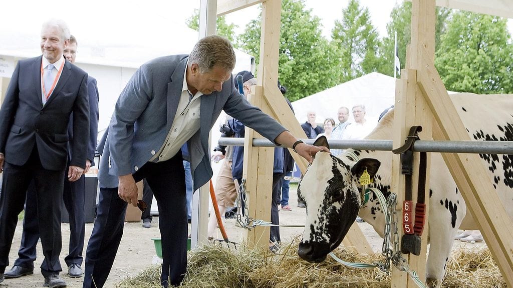 Tasavallan presidentti Sauli Niinistö vieraili Farmari 2015 -maatalousnäyttelyssä Joensuussa 2. heinäkuuta 2015.