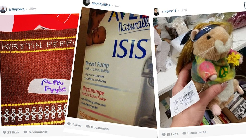 Kuvakaappaukset Instagramista.