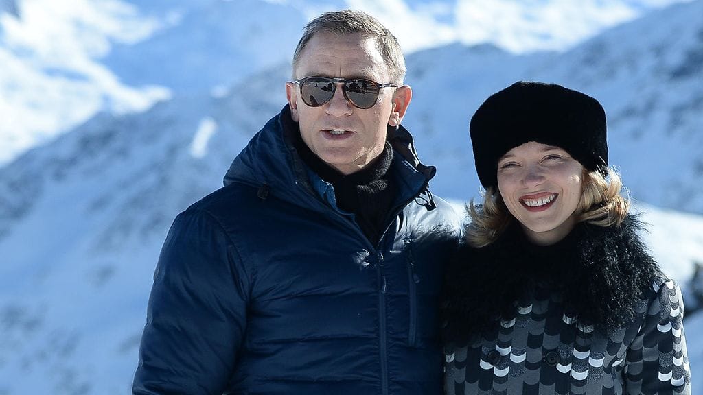 Daniel Craig ja Léa Seydoux Spectren kuvauksissa.