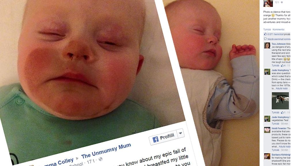 Kuvakaappaus The Unmumsy Mum -blogin Facebook-sivulta.