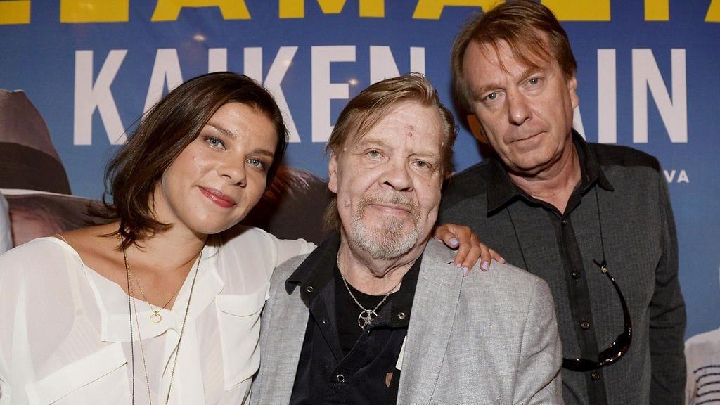 Armi Toivanen, Vesa-Matti Loiri ja Mika Kaurismäki Elämältä kaiken sain -elokuvan lehdistötilaisuudessa 13.8.2015.