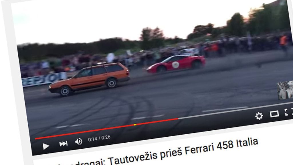 "Hieman" viritelty Volkswagen Passat -farmari on nettilähteiden mukaan mallisarjaa B2.