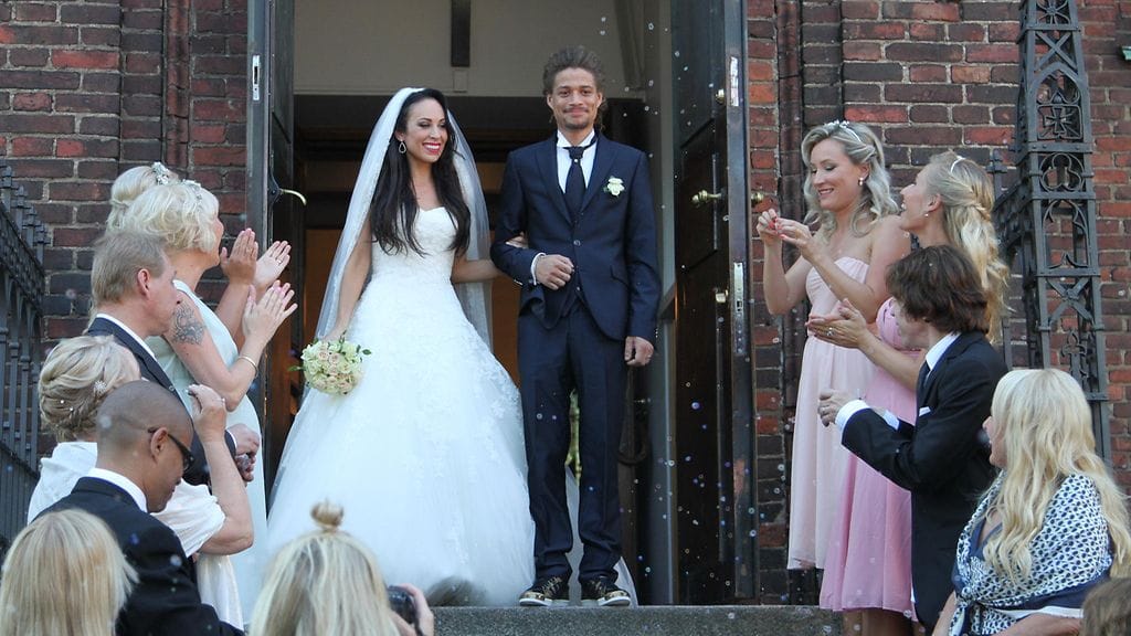 Janna Hurmerinta ja Juno hääpäivänään.